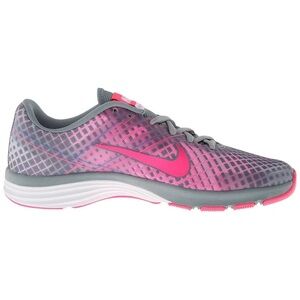 Nike lightly worn Dual Fusion TR2 Print Running Shoes,, Grey/Pink, Women sz 10